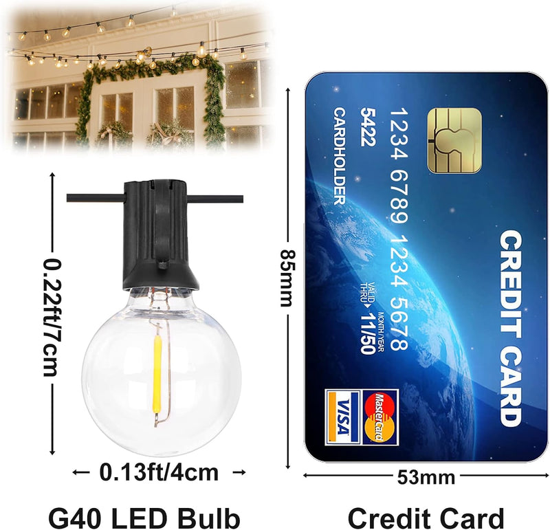 Lights Outdoor Garden String Mains Powered 150FT