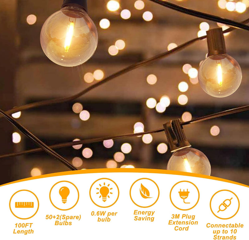 Lights Outdoor Garden String Mains Powered 150FT