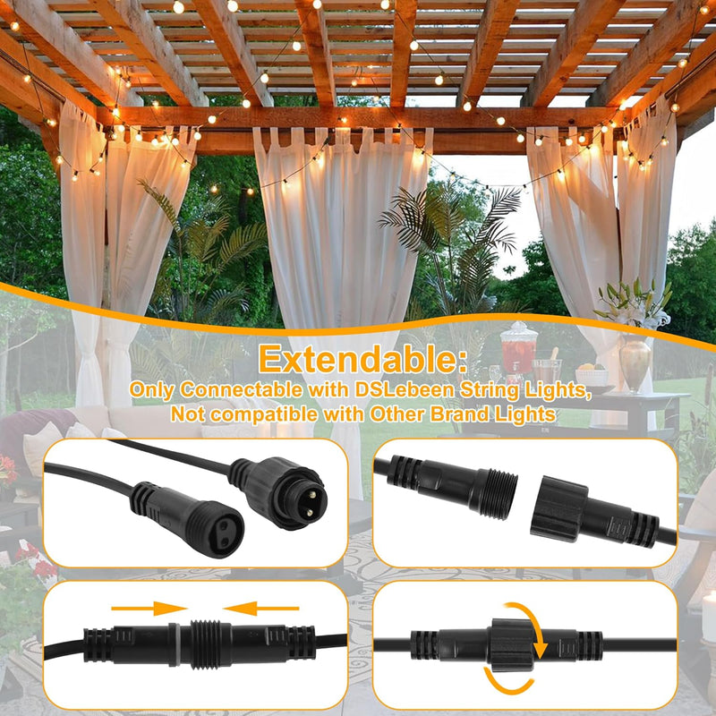 Lights Outdoor Garden: LED String Mains Powered 45m