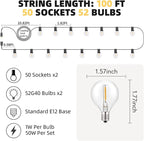 Lights Outdoor Mains Powered S14 50FT LED String