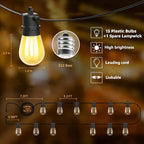 Lights Outdoor Mains Powered S14 50FT LED String