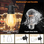 Lights Outdoor Mains Powered S14 50FT LED String