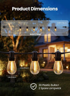 Lights Outdoor Mains Powered S14 50FT LED String