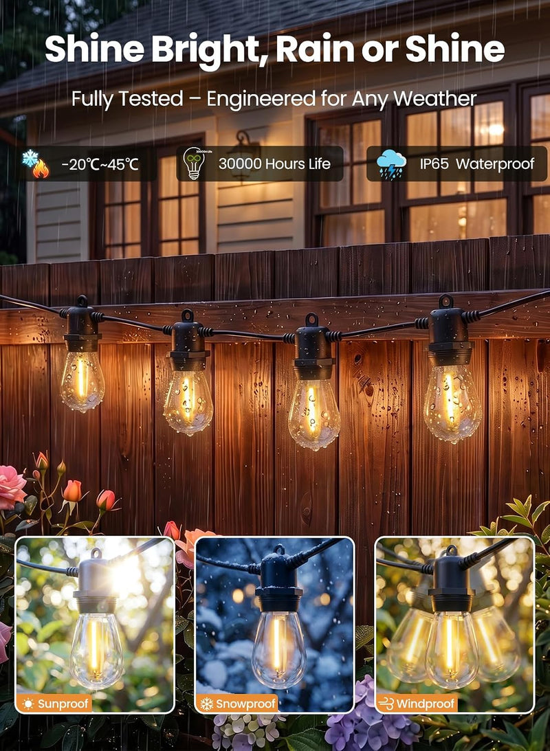 Lights Outdoor Mains Powered S14 50FT LED String