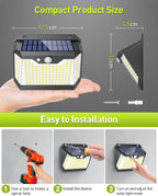 Lights Outdoor Motion Sensor 3 Modes Waterproof Security (6 Pack)