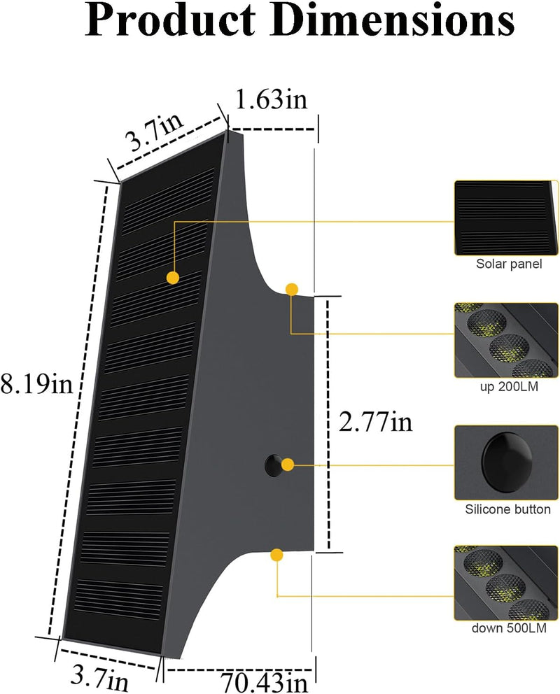 Lights Outdoor Up and Down 2pcs Wall