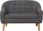 Linen Fabric Children Sofa Chair 2 Seater Wooden