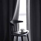Linen Look 100% Blackout Eyelet Curtains Thermal Energe
