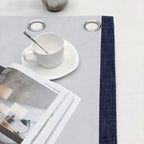 Linen Look 100% Blackout Eyelet Curtains Thermal Energe
