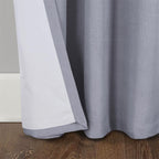 Linen Look 100% Blackout Eyelet Curtains Thermal Energe