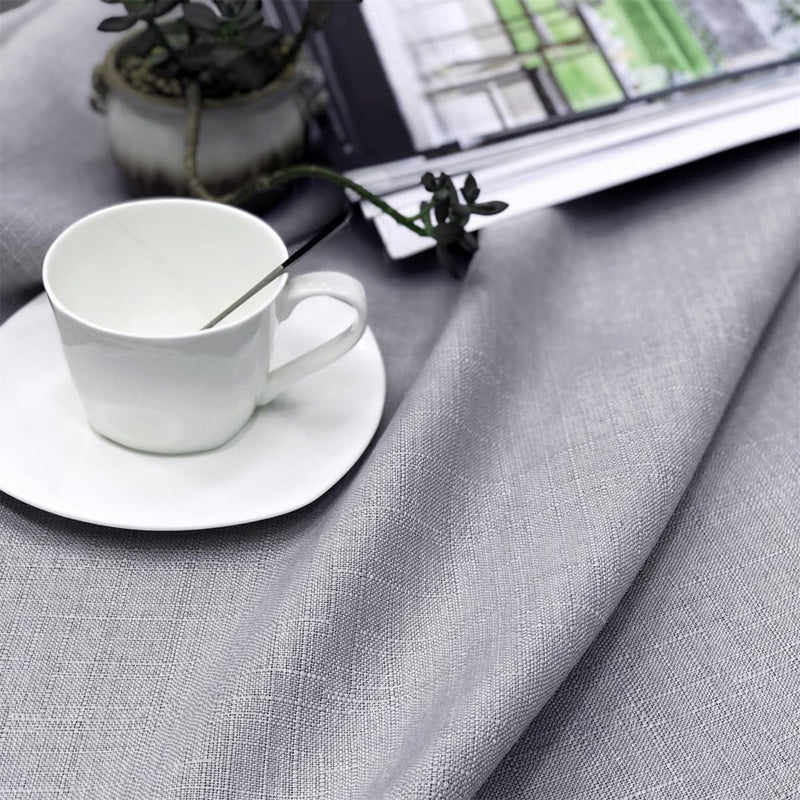 Linen Look 100% Blackout Eyelet Curtains Thermal Energe