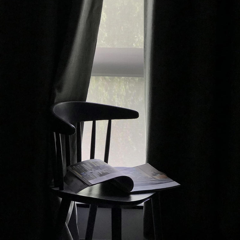 Linen Look 100% Blackout Eyelet Curtains Thermal Energe