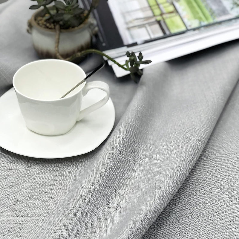 Linen Look 100% Blackout Eyelet Curtains Thermal Energe
