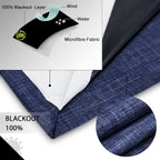 Linen Look 100% Blackout Eyelet Curtains Thermal Energe