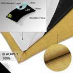 Linen Look 100% Blackout Eyelet Curtains Thermal Energe