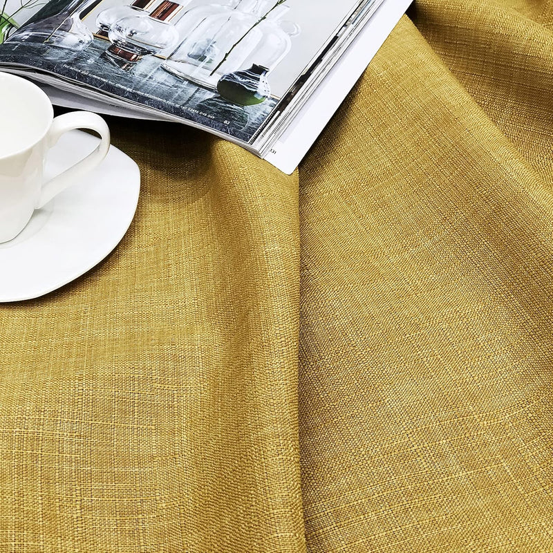 Linen Look 100% Blackout Eyelet Curtains Thermal Energe