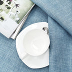 Linen Look 100% Blackout Eyelet Curtains Thermal Energe