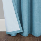 Linen Look 100% Blackout Eyelet Curtains Thermal Energe