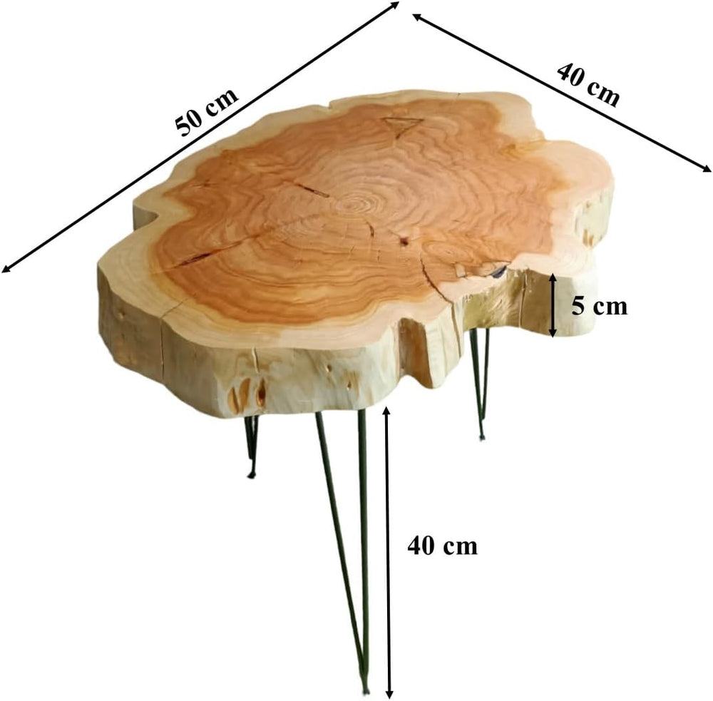 Live Edge Coffee Table Rustic Natural Wood Side