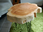 Live Edge Coffee Table Rustic Natural Wood Side
