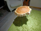 Live Edge Coffee Table Rustic Natural Wood Side
