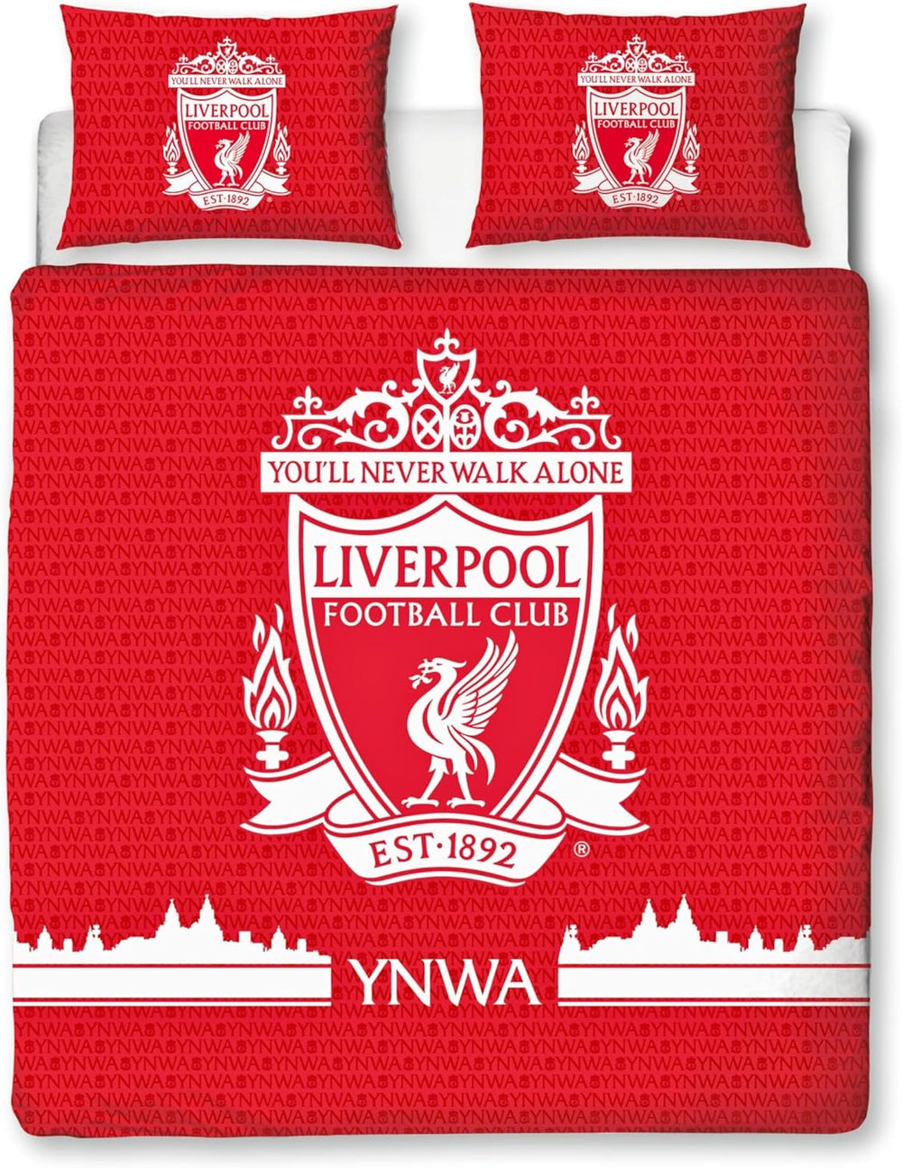 Liverpool Fc Officially Licensed Double Duvet Cover Set