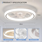 Living 48CM Ceiling Fan with Lights Remote 50W