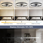 Living 48CM Ceiling Fan with Lights Remote 50W