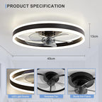 Living 48CM Ceiling Fan with Lights Remote 50W