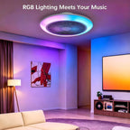 Living 48CM Ceiling Fan with Lights Remote 50W