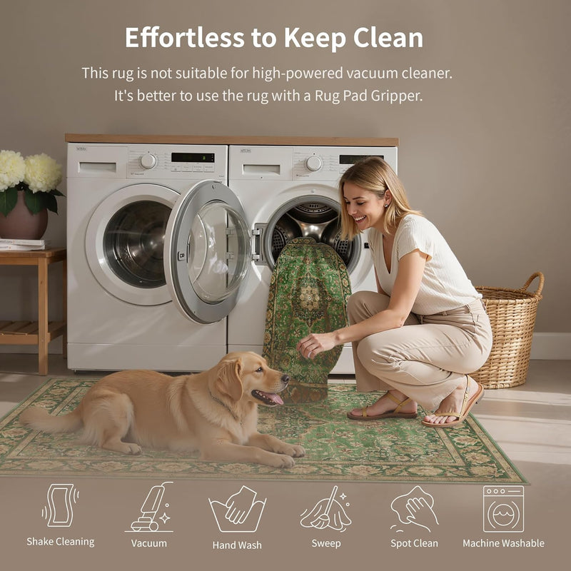 Large Rug for Living Room Machine Washable