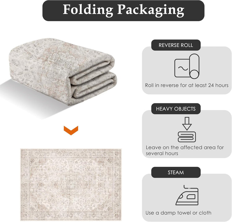 Large Rug for Living Room Machine Washable