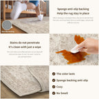 Living Room Area Rug Machine Washable Non
