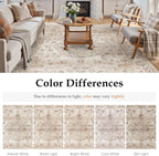 Living Room Area Rug Machine Washable Non