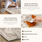 Living Room Area Rug Machine Washable Non