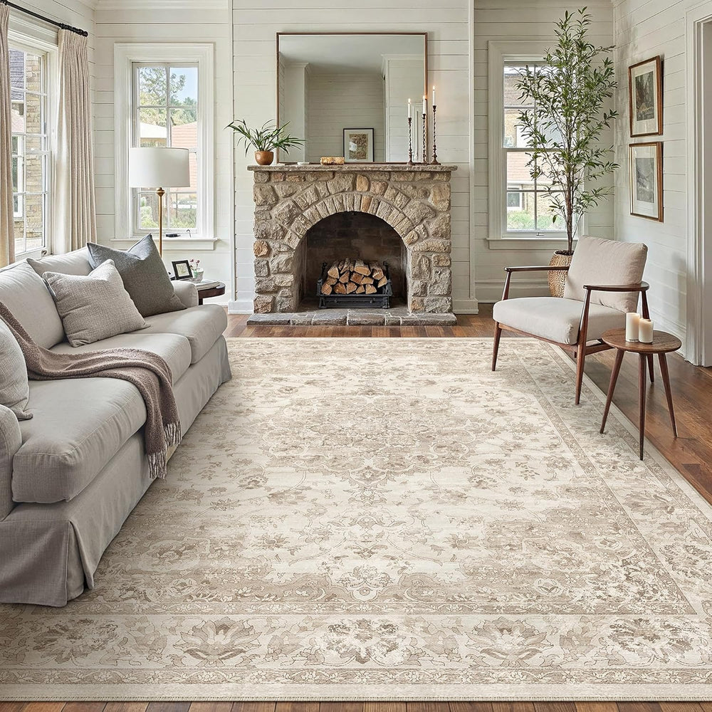 Living Room Area Rug Machine Washable Non