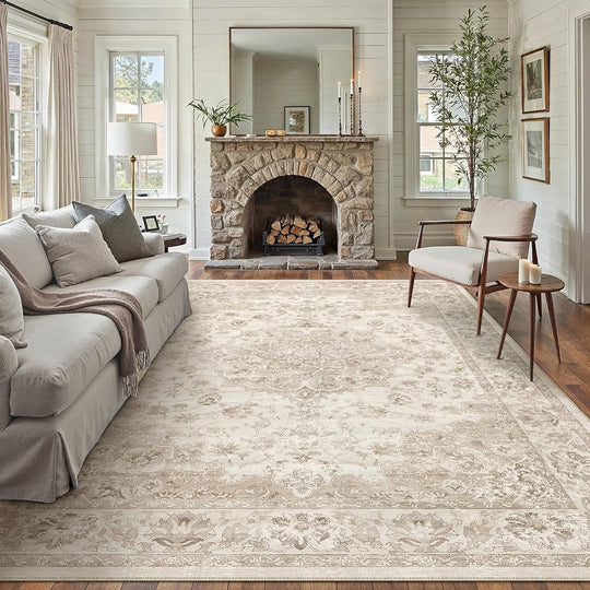 Living Room Area Rug Machine Washable Non