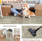 Living Room Area Rug Machine Washable Non
