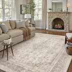 Living Room Area Rug Machine Washable Non