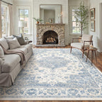 Living Room Area Rug Machine Washable Non