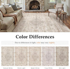 Living Room Area Rug Machine Washable Non