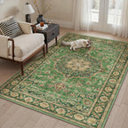 Living Room Area Rug Machine Washable Non