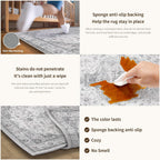 Living Room Area Rug Machine Washable Non