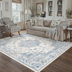 Living Room Area Rug Machine Washable Non
