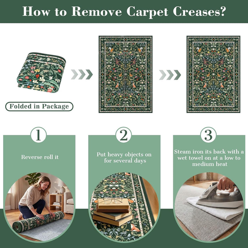 Living Room Rug Boho Soft Washable Bedroom