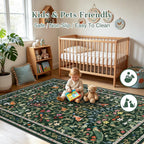 Living Room Rug Boho Soft Washable Bedroom