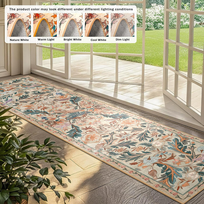 Living Room Rug Boho Soft Washable Bedroom