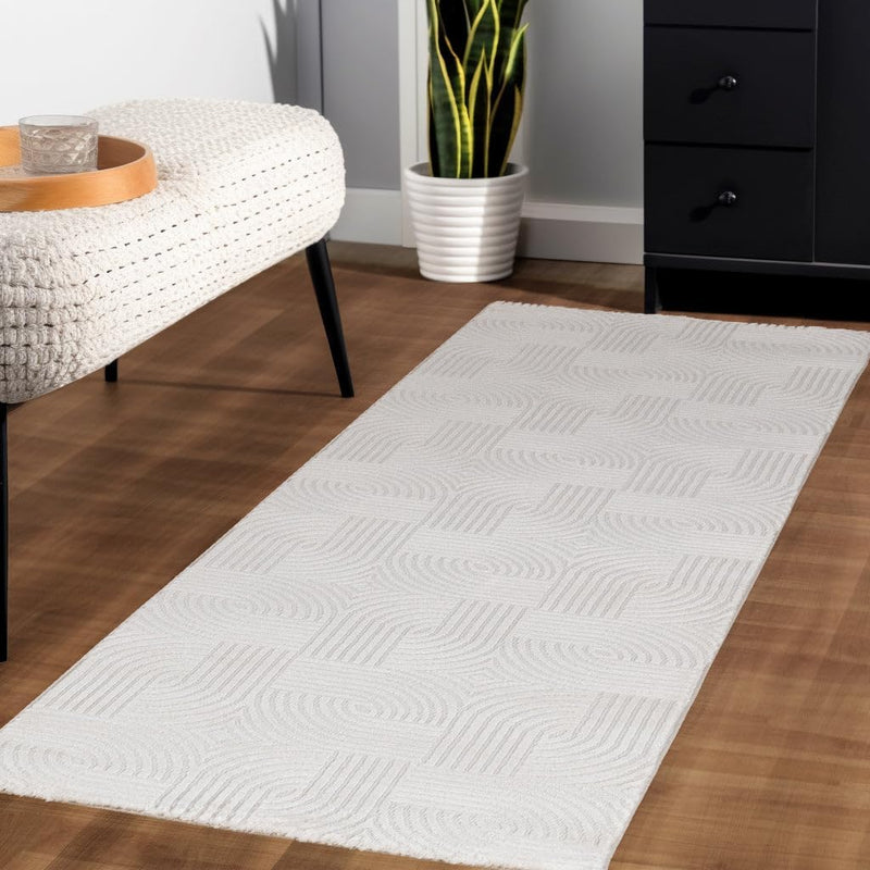 Living Room Rug Boho Woolly Fluffy Bedroom Embossed