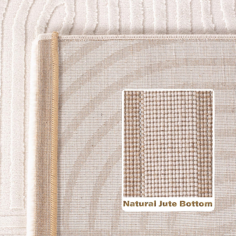 Living Room Rug Boho Woolly Fluffy Bedroom Embossed