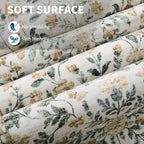 Living Room Rug Floral Washable Low